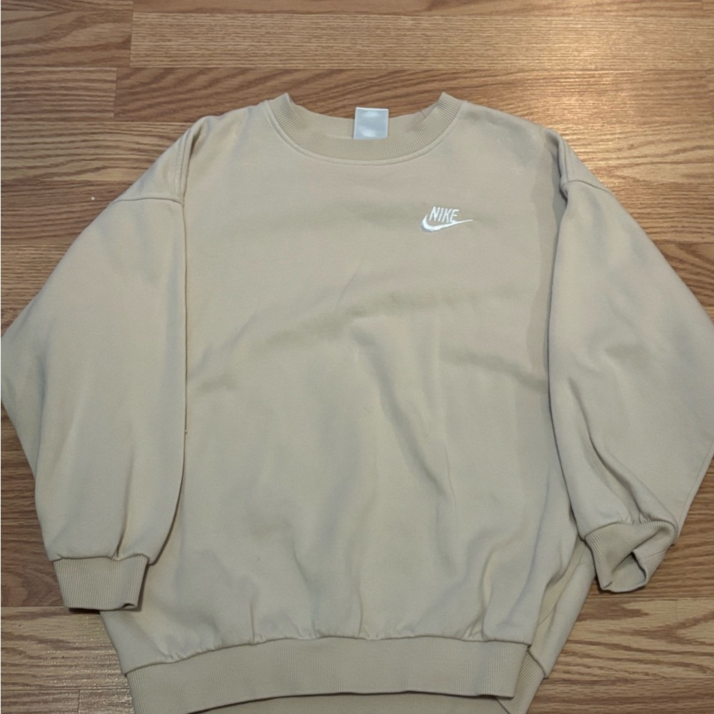 Nike Men's Beige Crewneck Sweater